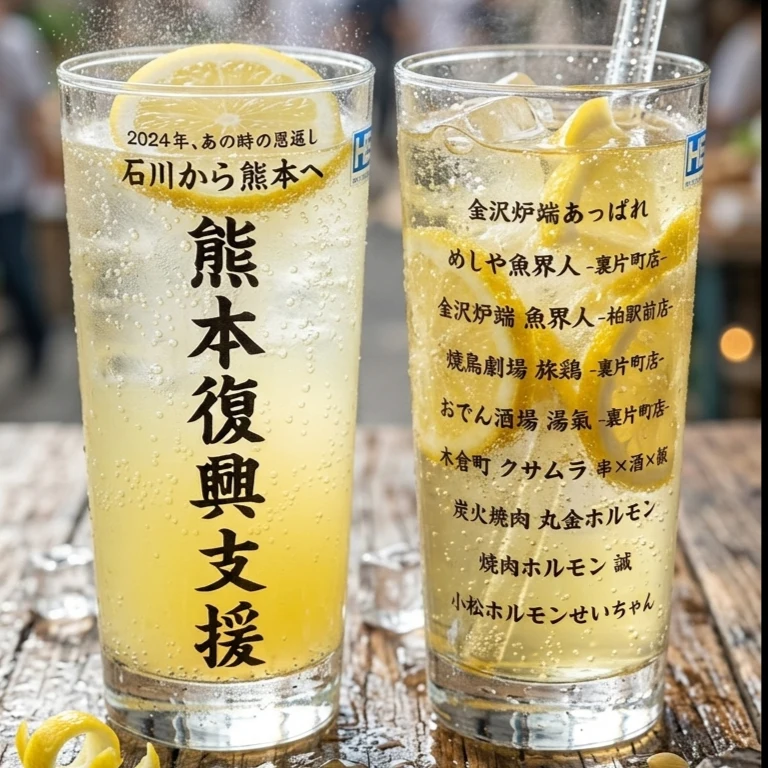 熊本復興支援 応援ドリンク 支援専用グラス