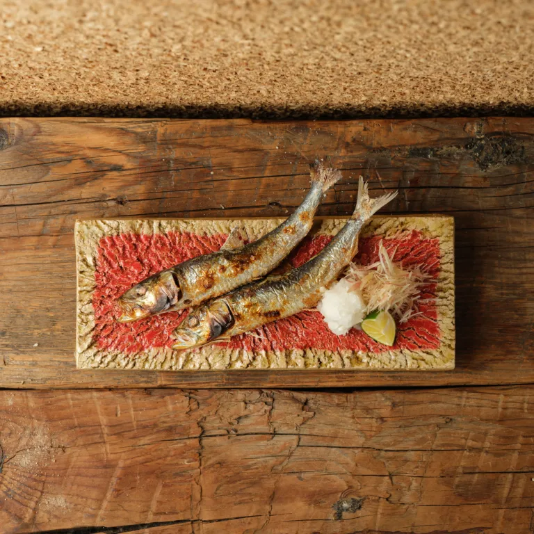 いわしのまるごと１本焼き